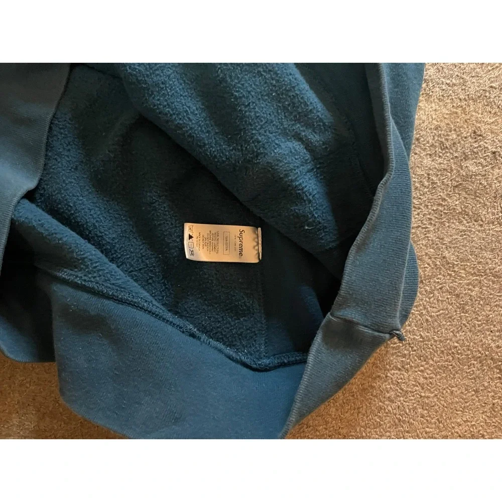 Supreme Team S Logo Hoodie Teal Heavyweight Sweatshirt Mens XL Skater HipHop